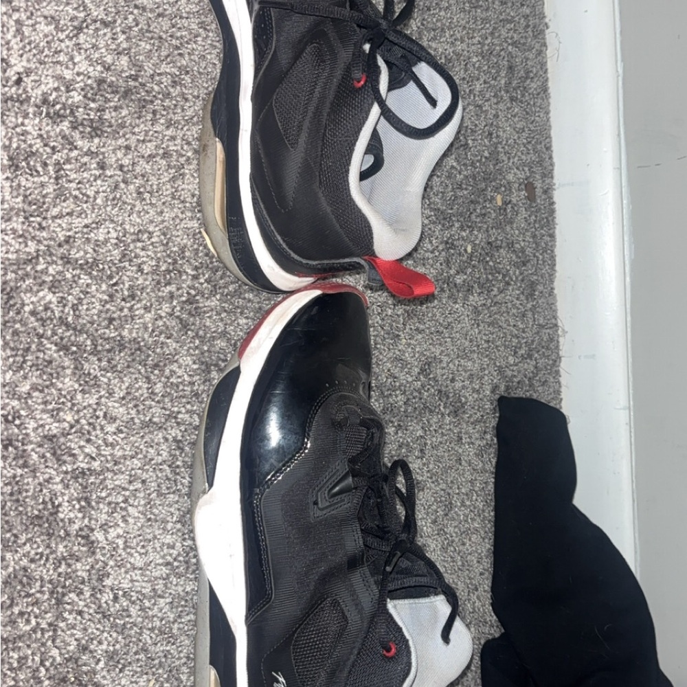 Jordan Black and White Athletic Shoes